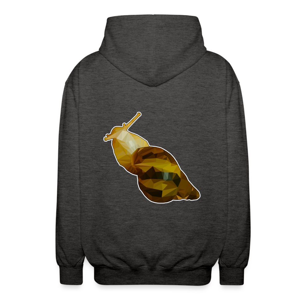 Unisex Zip-Hoodie Achatina reticulata Low Poly - Anthrazit