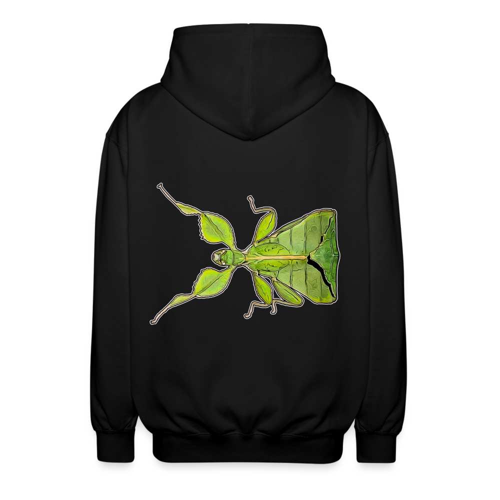 Unisex Zip-Hoodie Phyllium philippinicum female - Schwarz