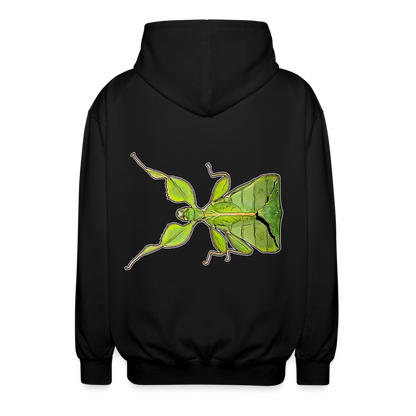 Unisex Zip-Hoodie Phyllium philippinicum female - Schwarz