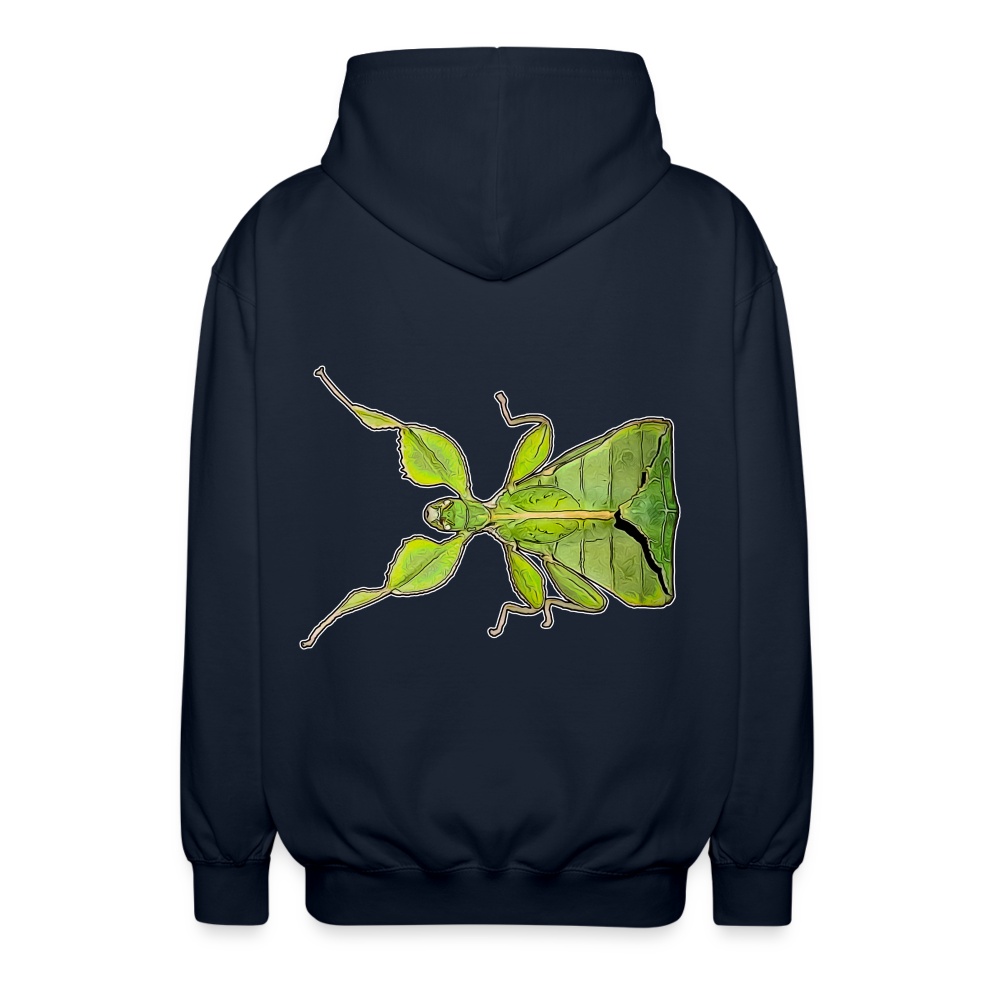 Unisex Zip-Hoodie Phyllium philippinicum female - Navy