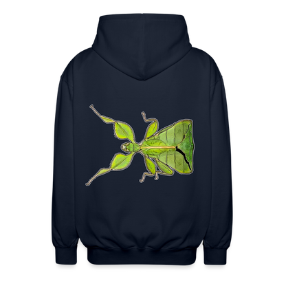 Unisex Zip-Hoodie Phyllium philippinicum female - Navy