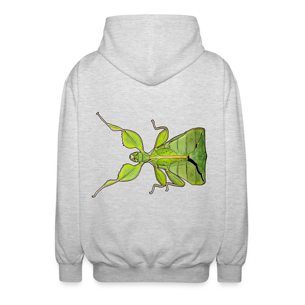 Unisex Zip-Hoodie Phyllium philippinicum female - Hellgrau meliert