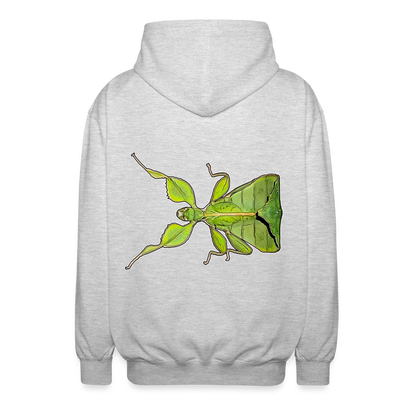 Unisex Zip-Hoodie Phyllium philippinicum female - Hellgrau meliert