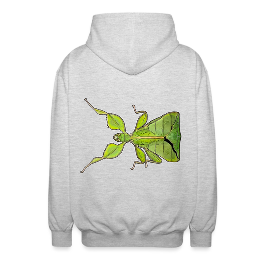 Unisex Zip-Hoodie Phyllium philippinicum female - Hellgrau meliert