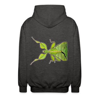 Unisex Zip-Hoodie Phyllium philippinicum female - Anthrazit