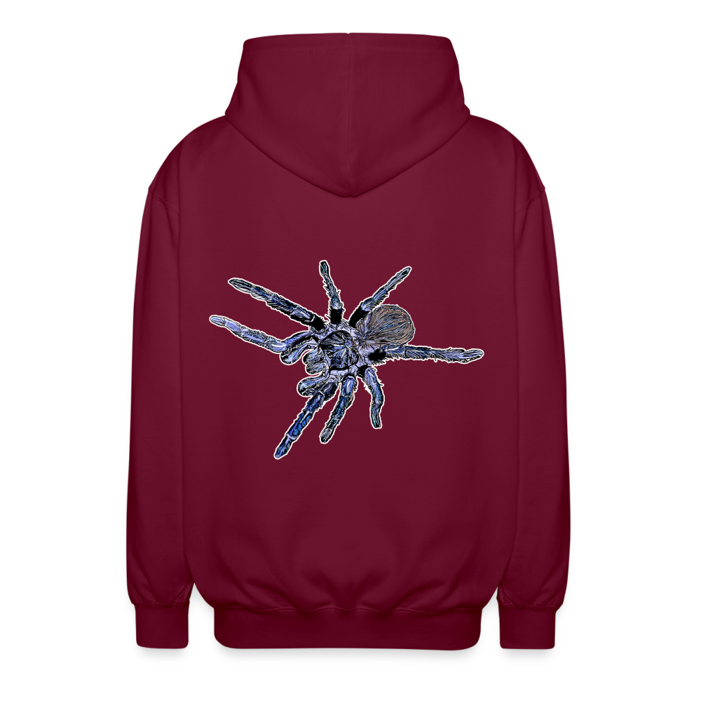 Unisex Zip-Hoodie Pterinopelma sazimai - Bordeaux