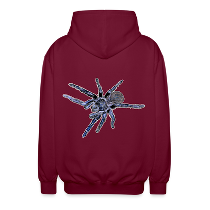 Unisex Zip-Hoodie Pterinopelma sazimai - Bordeaux