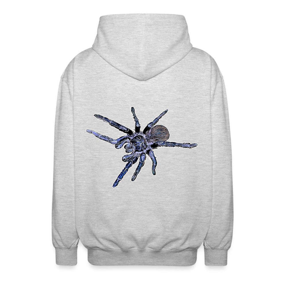 Unisex Zip-Hoodie Pterinopelma sazimai - Hellgrau meliert