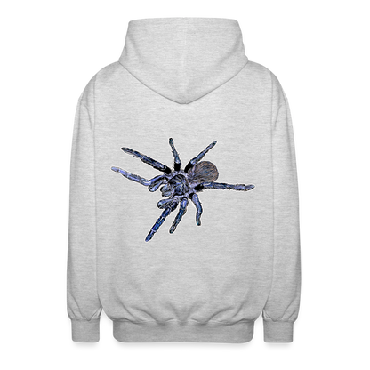 Unisex Zip-Hoodie Pterinopelma sazimai - Hellgrau meliert