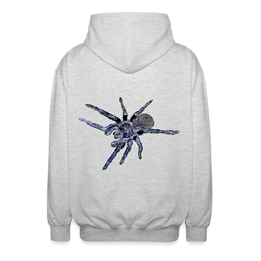 Unisex Zip-Hoodie Pterinopelma sazimai - Hellgrau meliert