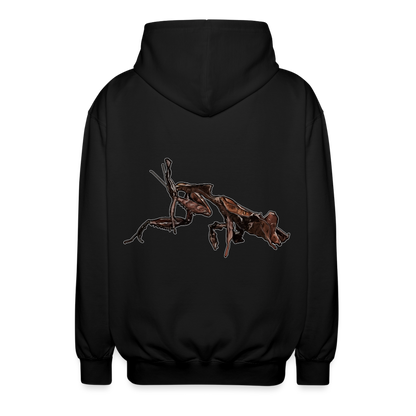 Unisex Zip-Hoodie Phyllocrania paradoxa female 2 - Schwarz