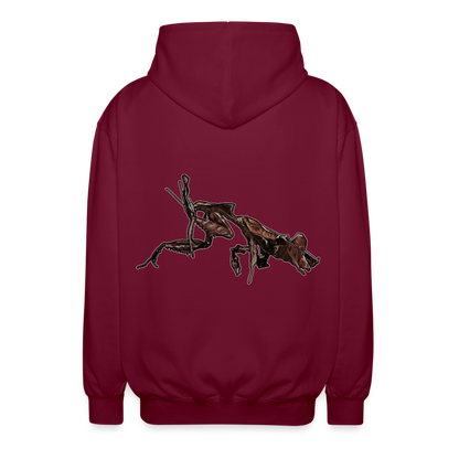 Unisex Zip-Hoodie Phyllocrania paradoxa female 2 - Bordeaux