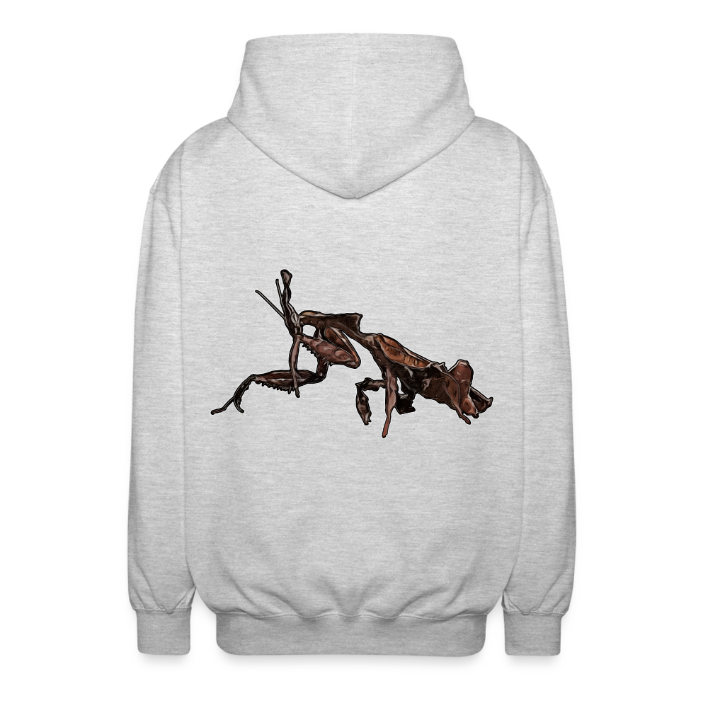 Unisex Zip-Hoodie Phyllocrania paradoxa female 2 - Hellgrau meliert