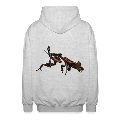 Unisex Zip-Hoodie Phyllocrania paradoxa female 2 - Hellgrau meliert