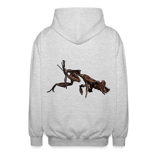 Unisex Zip-Hoodie Phyllocrania paradoxa female 2 - Hellgrau meliert