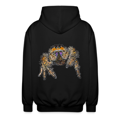 Unisex Zip-Hoodie Phidippus regius Everglades female - Schwarz