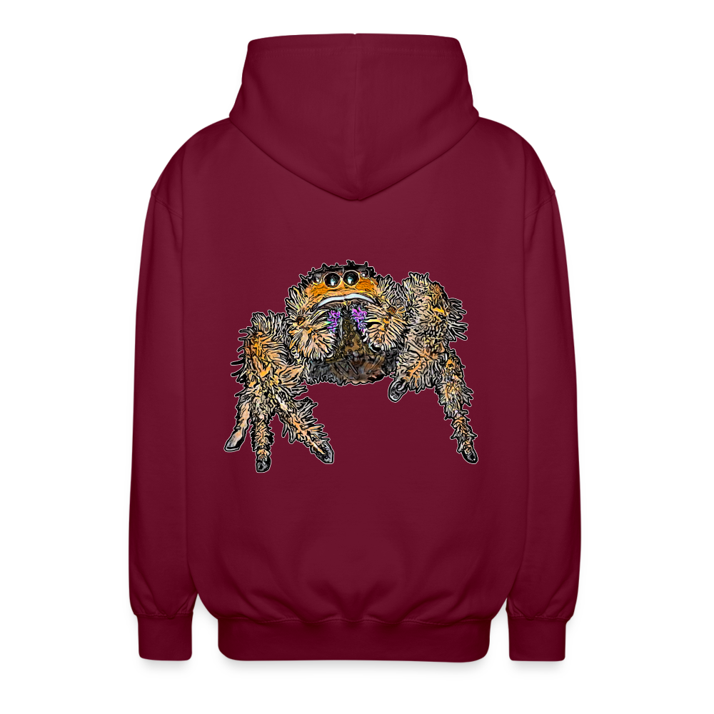 Unisex Zip-Hoodie Phidippus regius Everglades female - Bordeaux
