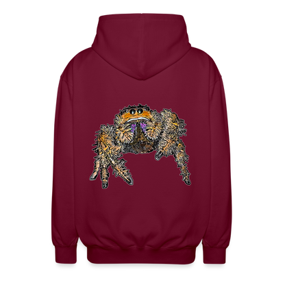 Unisex Zip-Hoodie Phidippus regius Everglades female - Bordeaux