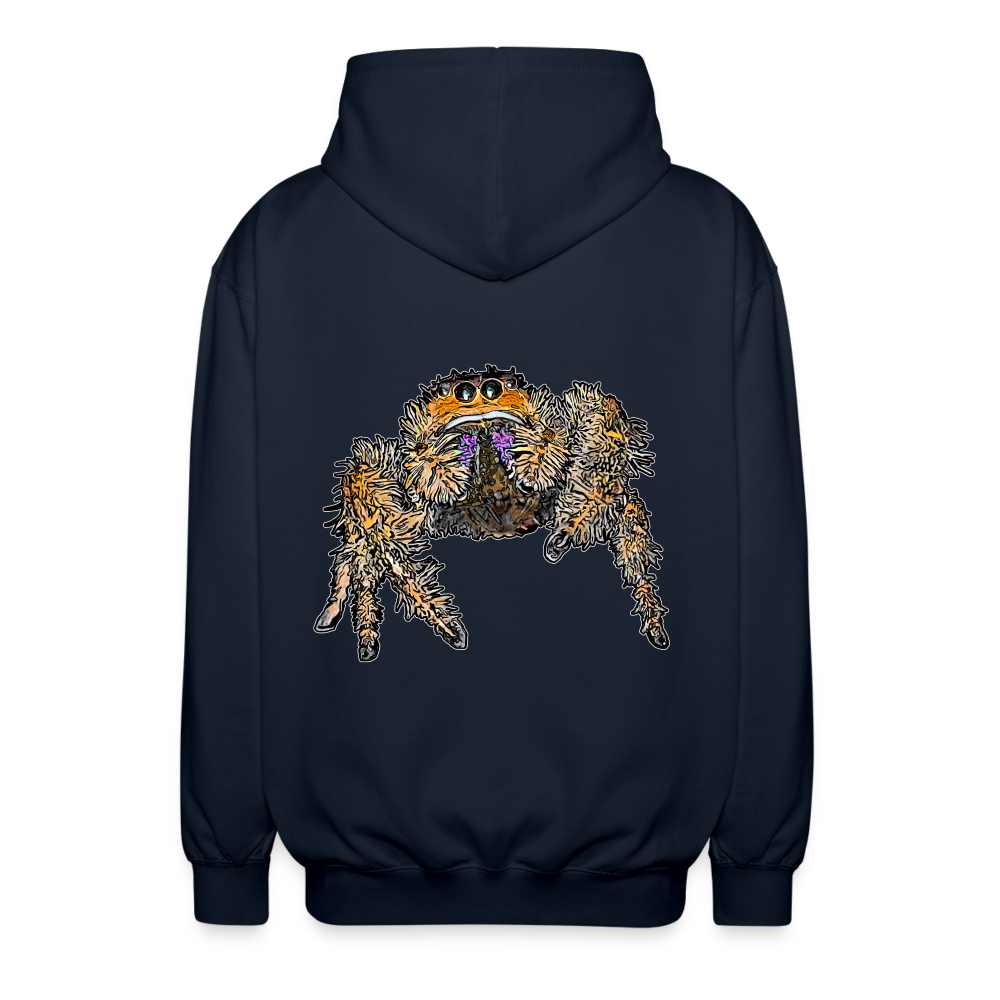 Unisex Zip-Hoodie Phidippus regius Everglades female - Navy