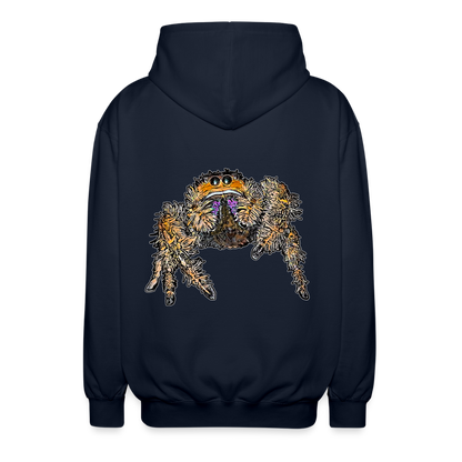 Unisex Zip-Hoodie Phidippus regius Everglades female - Navy