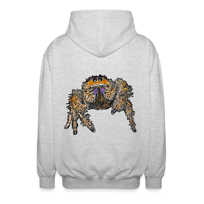 Unisex Zip-Hoodie Phidippus regius Everglades female - Hellgrau meliert