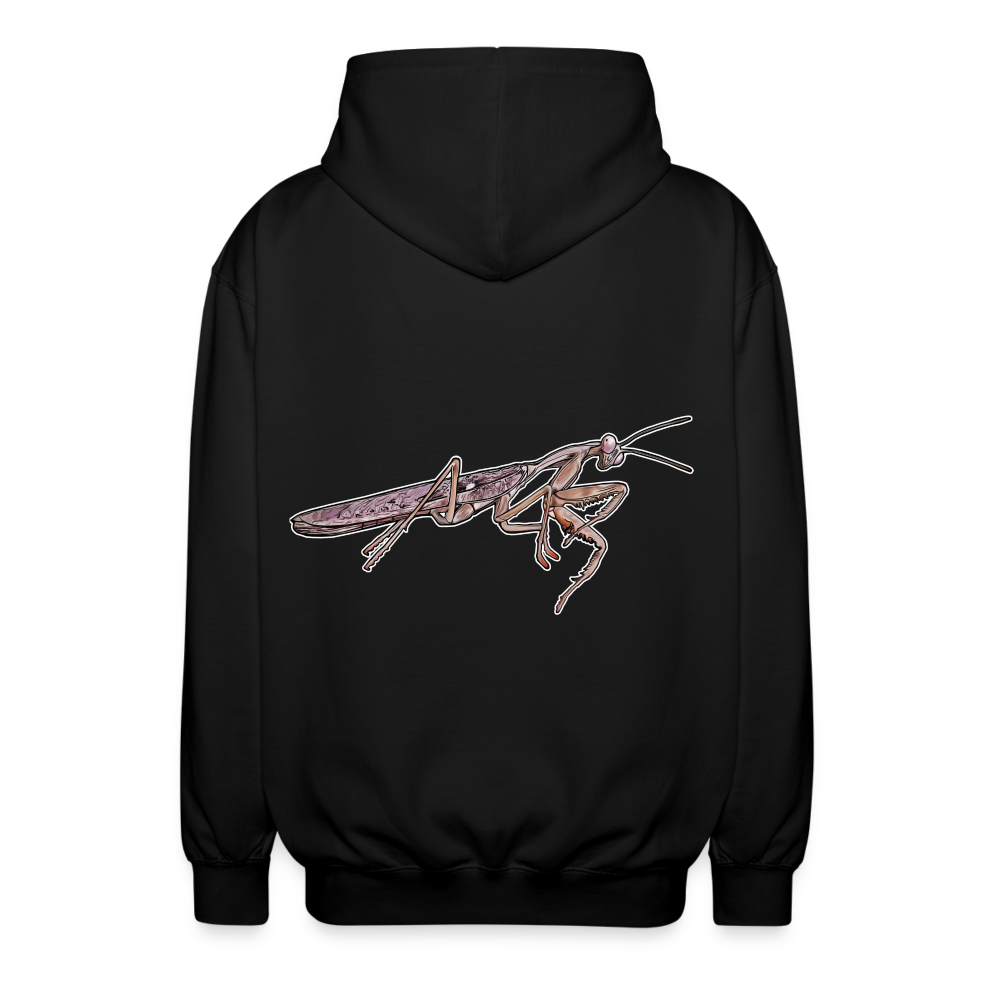 Unisex Zip-Hoodie Rhombodera kirbyi male - Schwarz