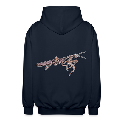 Unisex Zip-Hoodie Rhombodera kirbyi male - Navy