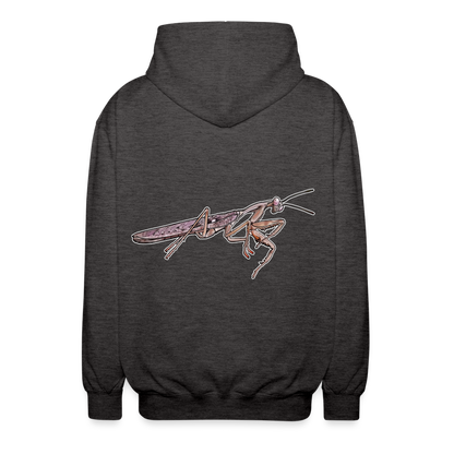 Unisex Zip-Hoodie Rhombodera kirbyi male - Anthrazit