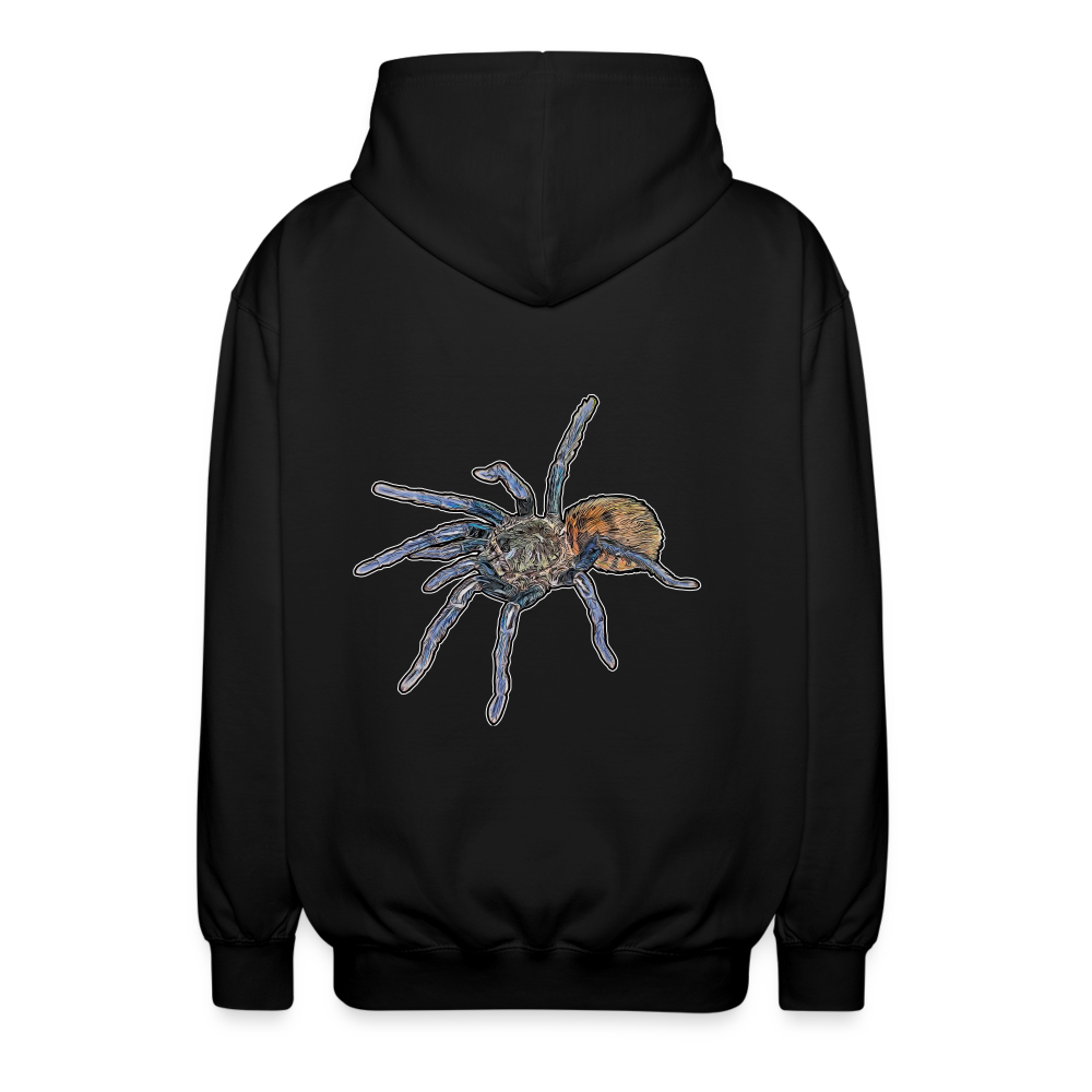 Unisex Zip-Hoodie Chromatopelma cyaneopubescens - Schwarz
