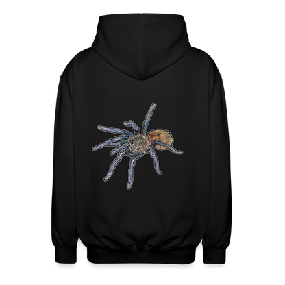 Unisex Zip-Hoodie Chromatopelma cyaneopubescens - Schwarz
