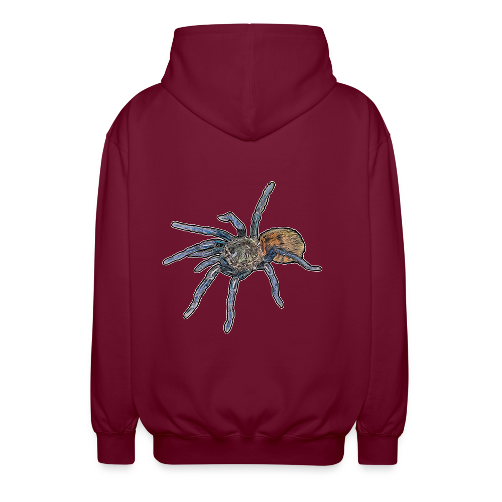 Unisex Zip-Hoodie Chromatopelma cyaneopubescens - Bordeaux