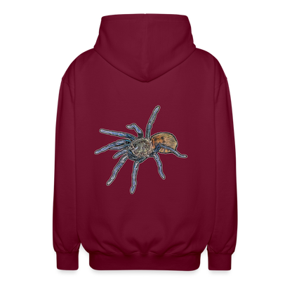 Unisex Zip-Hoodie Chromatopelma cyaneopubescens - Bordeaux