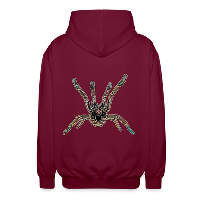 Unisex Zip-Hoodie Pterinochilus murinus tcf - Bordeaux