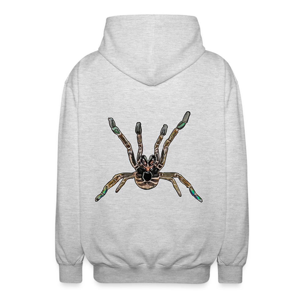 Unisex Zip-Hoodie Pterinochilus murinus tcf - Hellgrau meliert