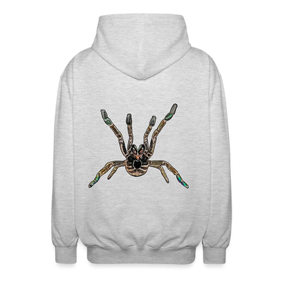 Unisex Zip-Hoodie Pterinochilus murinus tcf - Hellgrau meliert