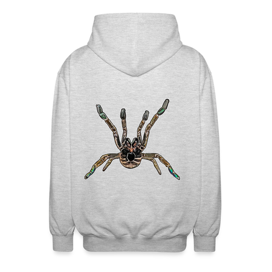 Unisex Zip-Hoodie Pterinochilus murinus tcf - Hellgrau meliert