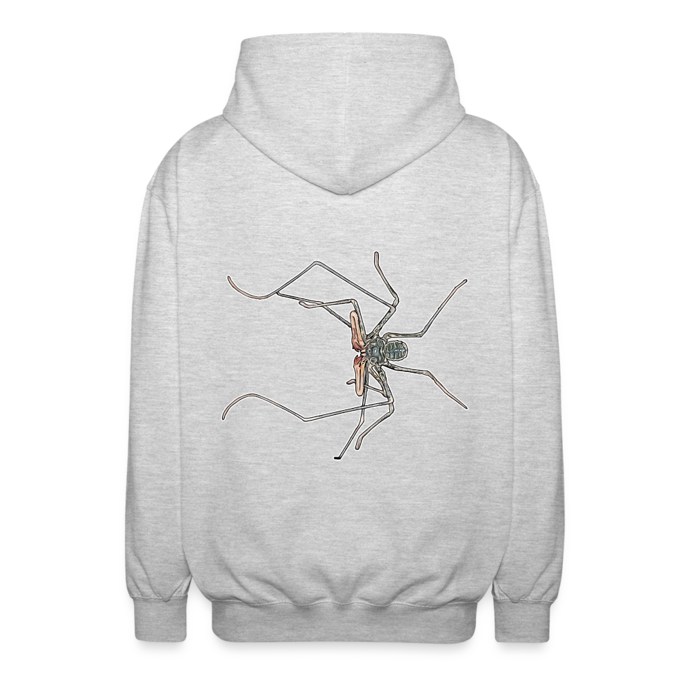 Unisex Zip-Hoodie Euphrynichus bacillifer - Hellgrau meliert