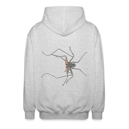 Unisex Zip-Hoodie Euphrynichus bacillifer - Hellgrau meliert
