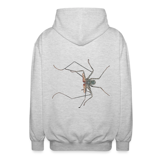 Unisex Zip-Hoodie Euphrynichus bacillifer - Hellgrau meliert