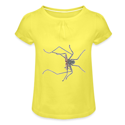 Mädchen-T-Shirt mit Raffungen Euphrynichus bacillifer - Gelb