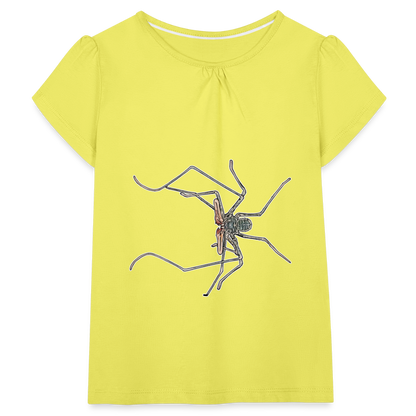 Mädchen-T-Shirt mit Raffungen Euphrynichus bacillifer - Gelb
