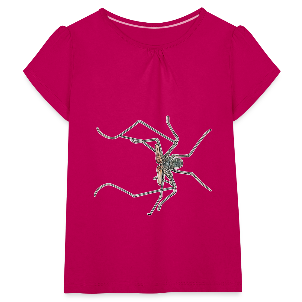Mädchen-T-Shirt mit Raffungen Euphrynichus bacillifer - Fuchsia
