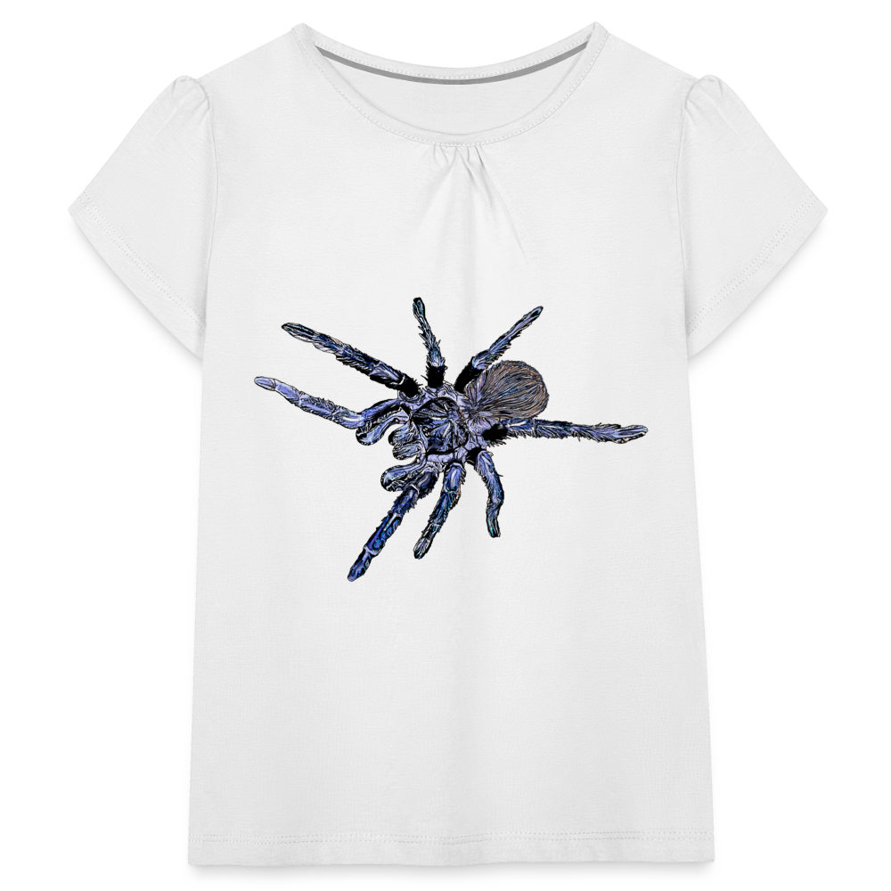 Mädchen-T-Shirt mit Raffungen Pterinopelma sazimai - weiß