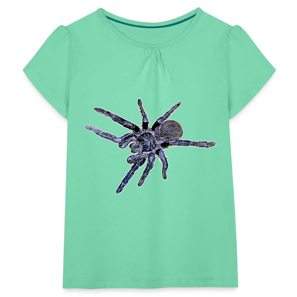 Mädchen-T-Shirt mit Raffungen Pterinopelma sazimai - Mintgrün