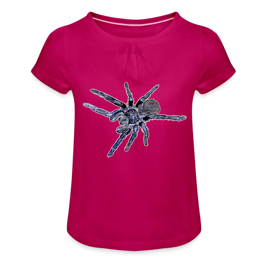 Mädchen-T-Shirt mit Raffungen Pterinopelma sazimai - Fuchsia