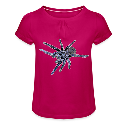 Mädchen-T-Shirt mit Raffungen Pterinopelma sazimai - Fuchsia