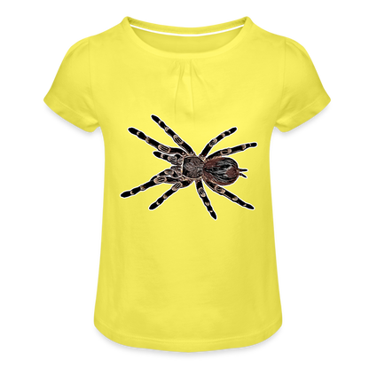 Mädchen-T-Shirt mit Raffungen Acanthoscurria geniculata - Gelb