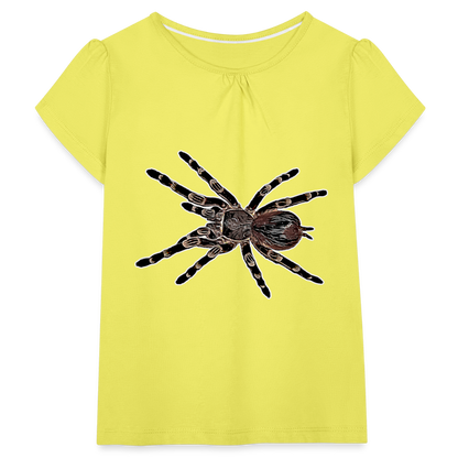 Mädchen-T-Shirt mit Raffungen Acanthoscurria geniculata - Gelb