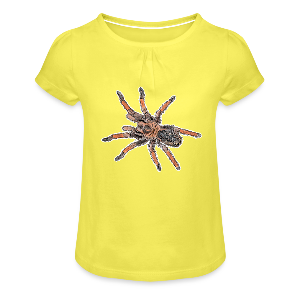 Mädchen-T-Shirt mit Raffungen Brachypelma emilia - Gelb
