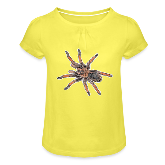 Mädchen-T-Shirt mit Raffungen Brachypelma emilia - Gelb